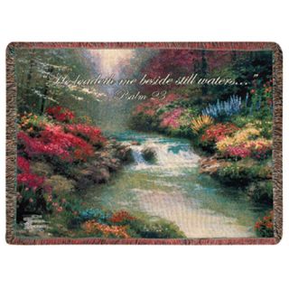 Manual Woodworkers & Weavers Beside Still Waters Tapestry Cotton Throw