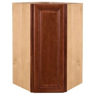 Home Decorators Collection 24x30x24 in. Lyndhurst Assembled Wall Angle Corner Cabinet in Cabernet WA2430L LCB