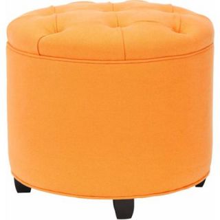 Safavieh Odell Tufted Ottoman, Tangerine