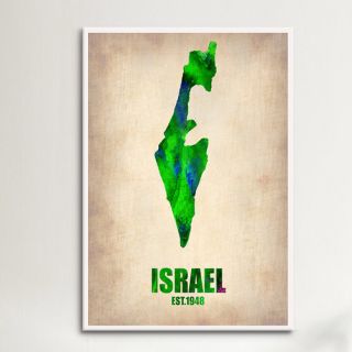 Israel Watercolor Map Print by Naxart Graphic Art on Canvas by iCanvas