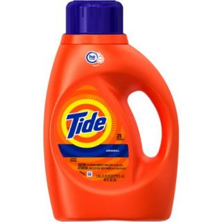 Tide Original Scent HE Turbo Clean Liquid Laundry Detergent, 25 Loads 40 oz