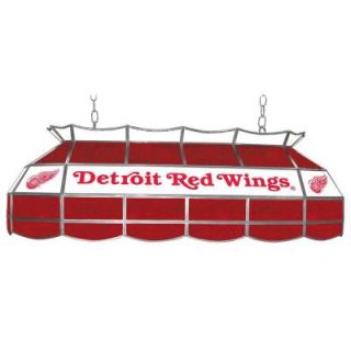 Trademark Global NHL Detroit Redwings 3 Light Stained Glass Tiffany Lamp NHL4000 DR