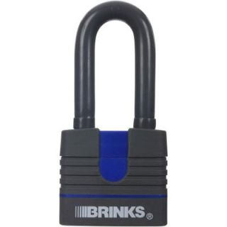 Brinks Home Security 1 9/16 in. (40 mm) Weather Resistant Cut Defense Laminated Steel Lock with 2 in. Shackle 472 42051