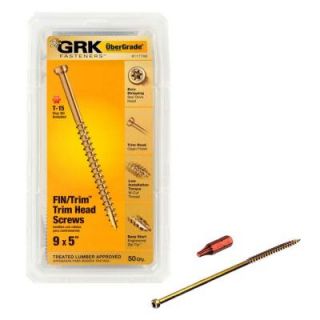 GRK Fasteners #9 x 5 in. Star Drive Trim Finishing Trim Head Screw (50 per Pack) 117766