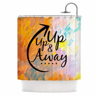 Up Up & Away by Ebi Emporium Typography Shower Curtain by KESS InHouse