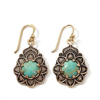 Studio Barse Bronze Gemstone "Flower" Drop Earrings   7744103