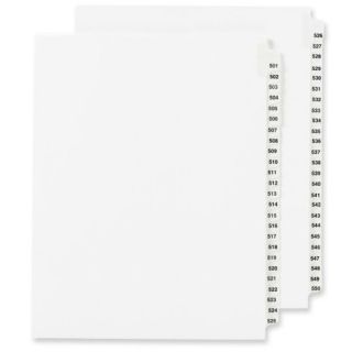 Avery Consumer Products Index Dividers, Exhibit 501 550, Side Tab, 25