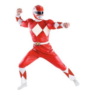 Mens Power Rangers Red Ranger Classic Costume   X Large