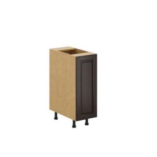 Eurostyle 12x34.5x24.5 in. Naples Full Height Base Cabinet in Maple Melamine and Door in Dark Brown B12.M.NAPLE