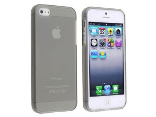 Insten Smoke Clear Ultra Thin Rubber Case + LCD Film Case + Stylus Compatible with Apple iPhone 5