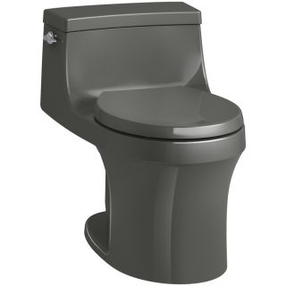 KOHLER San Souci Thunder Gray 1.28 GPF (4.85 LPF) 12 Rough In WaterSense Round Standard Height Toilet