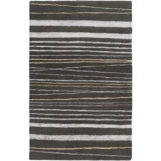 8' x 11' Z&#x113;bar&#x101; Rhino Gray and Beige Brown Hand Tufted Area Throw Rug