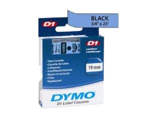 DYMO 45806 3/4" x 23' Black Print/ Blue Tape