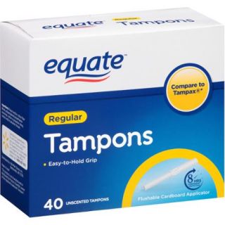 Equate Regular Absorbency Unscented Tampons, 40 count
