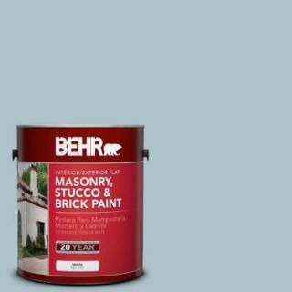 BEHR Premium 1 gal. #MS 71 Pacific Blue Flat Interior/Exterior Masonry, Stucco and Brick Paint 27001