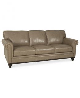 Martha Stewart Collection Bradyn Leather Sofa   Furniture