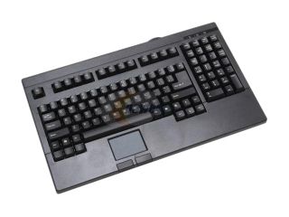 SolidTek KB 730BU Black USB fullsize Keyboard with Touchpad built in as mouse, ACK 730 Touch pad with scroll function