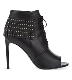 SAINT LAURENT   Jane lace up ankle boots