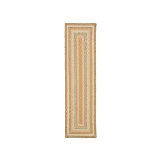 Safavieh Braided Tan and Multicolor Rectangular Indoor and Outdoor Braided Runner (Common 2 x 12; Actual 27 in W x 144 in L x 0.67 ft Dia)