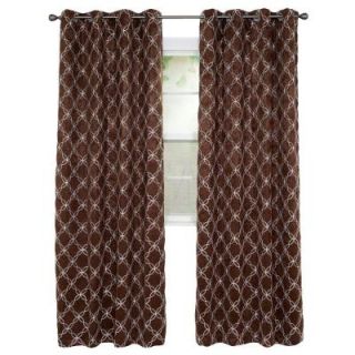 Lavish Home Myra Chocolate Polyester Darkening Curtain   54 in. W x 84 in. L 63 205 84 C