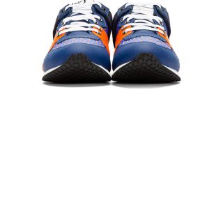 McQ Alexander Mcqueen Navy & Orange Cross Print Running Shoes