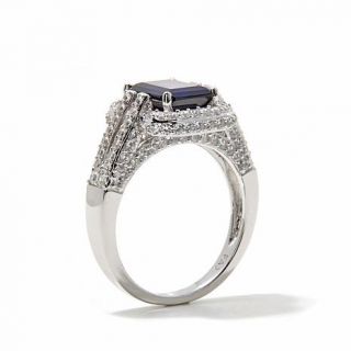 Xavier Absolute™ Emerald Cut Sterling Silver Framed Ring   7896674