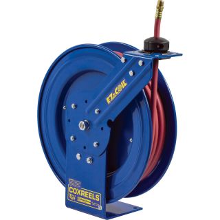 Coxreels Performance Safety Air/Water Hose Reel — With 3/8in. x 25ft. PVC Hose, Max. 300 PSI, Model# EZ-P-LP-325  Air, Water   Oil Hose Reels