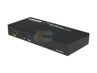 Open Box BYTECC HMSW301SM Ultra High Performance 3 Ports HDMI® Amplifier Switcher w/ Remote Control & Intelligent Switch