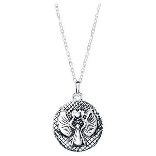 Guardian Angel Watch Over Me Necklace   Silver