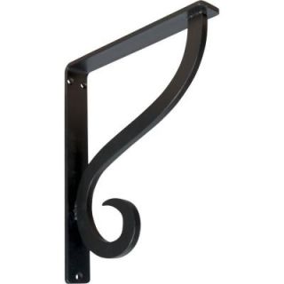 Ekena Millwork Ashford 1 1/2 in. x 12 in. x 10 in. Wrought Iron Bracket BKTM01X10X12SAS