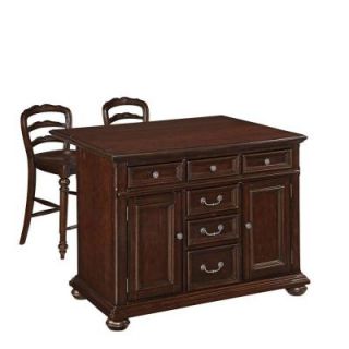 Home Styles Colonial Classic 48 in. Wood Top Kitchen Island with 2 Stools 5528 948