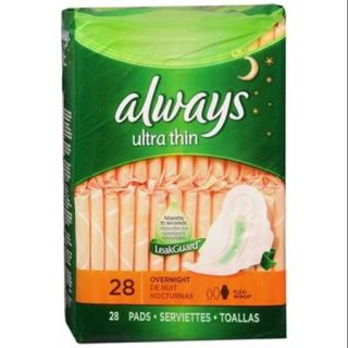 Always Ultra Thin Pads Overnight Flexi Wings 28 Each (Pack of 3)