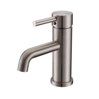 Whitehaus Collection Single Hole 1 Handle Bathroom Faucet in Brushed Nickel WH2010191 BN