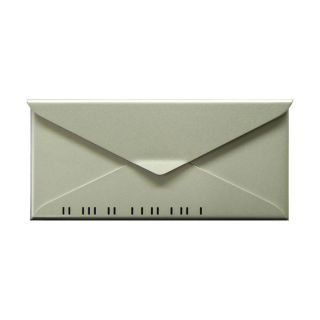 HouseArt No. 10 Letterbox 17 in x 7.5 in Metal Bright Silver Wall Mount Mailbox