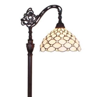 Amora Lighting Tiffany Style 62 inch Jeweled Reading Floor Lamp