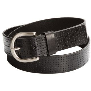 Ike Behar Perforated Leather Belt (For Men) 85