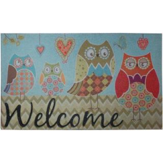 Mohawk Home Owl Wonderful 18 in. x 30 in. Recycled Rubber Door Mat DISCONTINUED 379292