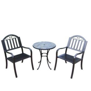 Oakland Living Stone Art Rochester 3 Piece Patio Bistro Set with 26 in. Table 77103 3830 3 CF