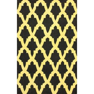 nuLOOM Hand hooked Black/ Gold Wool blend Rug (83 x 11)
