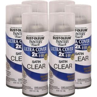 Rust Oleum 2X Painter's Touch 12 oz. Satin Clear Spray Paint (6 Pack)DISCONTINUED 182509