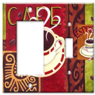 Art Plates Coffee Cafe Rocker/Switch Combo Wall Plate RS 228