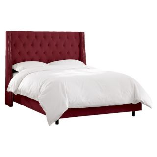 Nail Button Tufted Wingback Bed   Skyline