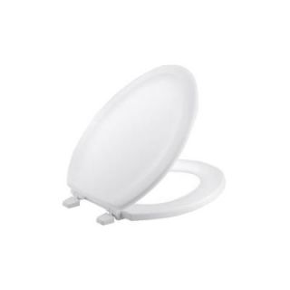 KOHLER Stonewood Elongated Closed Front Toilet Seat with Quick Release Hinges in White K 4814 0
