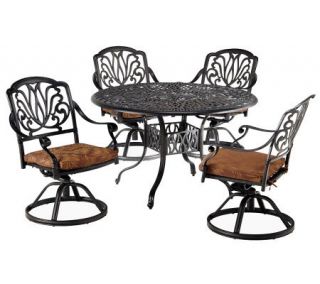 Home Styles Floral Blossom 5 Piece Dining Set w/ Swivel Chairs —