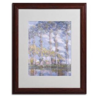 Trademark Fine Art 16 in. x 20 in. The Poplars Matted Brown Framed Wall Art BL01182 W1620MF