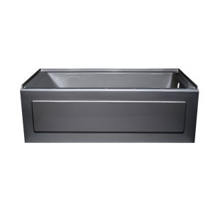 Style Selections Silver Metallic Acrylic Rectangular Alcove Bathtub with Right Hand Drain (Common 32 in x 60 in; Actual 19 in x 32 in x 59.875 in)