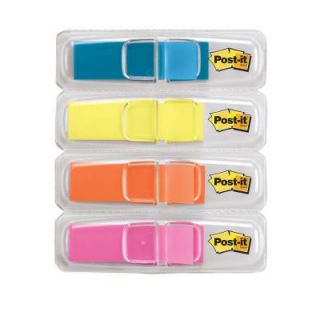 3M Post It 0.47 in. x 1.7 in. Assorted Bright Colors Highlighting Flags (1 Pack of 4 Dispensers) 683 4ABX