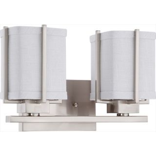 2 Light Logan Brushed Nickel Bathroom Vanity Light