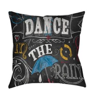 Thumbprintz Chalkboard Dance in the Rain Throw/ Floor Pillow 26 x 26/Floor Cushion
