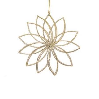 8" Have Faith Gold Glitter Starburst Flower Christmas Ornament